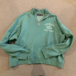 Polo by Ralph Lauren Aqua Quarter-Zip Sweatshirt